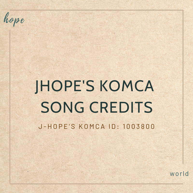 Music Records List Of J Hope S Komca Song Credits Cập Nhật Danh